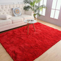 Chicrug Soft Area Rugs for Bedroom Living Room Plush Fluffy Rug 9x12 Feet, Shag Furry Area Rug Carpet Non Shedding for Nursery Children Kids Girls Room Home Decorative, Red