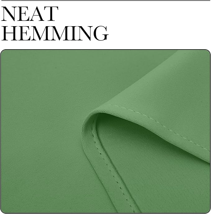 NICETOWN Forest Green Blackout Curtain Panels 48 inch Long Set of 2 for Bedroom, Thermal Insulated Grommet Top Light Blocking Draperies and Drapes for Basement (W34)