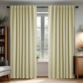 Deconovo Blackout Curtains, Thermal Insulated, W70 x L108 2 Panels, Back Tab, Machine Washable, Room-Darkening Drapes for Bedroom/Living Room Beige