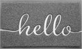 CozyBounty Door Mat Hello Mats Outdoor Indoor Non-Slip Doormat for Entryway Low-Profile Floor Mat for Yard, Garage, High Traffic Areas (36"x24", Grey)