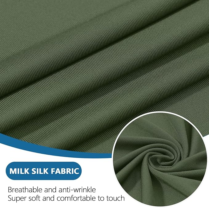 hyha Milk Silk Couch Cushion Covers for Sectional Sofa, Soft Sectional Sofa Couch Covers L Shape Washable, Outdoor Cushion Covers for Patio Furniture with Elastic Bottom(Chaise, Bronze Green)