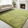9x12 Fluffy Area Rugs for Living Room,Large Fuzzy Shag Area Rug for Bedroom,Grass Green Soft Non-Shedding Indoor Plush Carpet for Kids Bedroom Nursery Home Decor