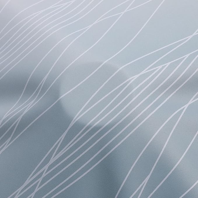 Estelar Textiler Stone Blue and Greyish White Blackout Curtains 96 Inches Long,Full Room Darkening Grommet Curtains for Bedroom,Thermal Insulated Ombre Blackout Drapes for Living Room,52Wx96L,2 Panels