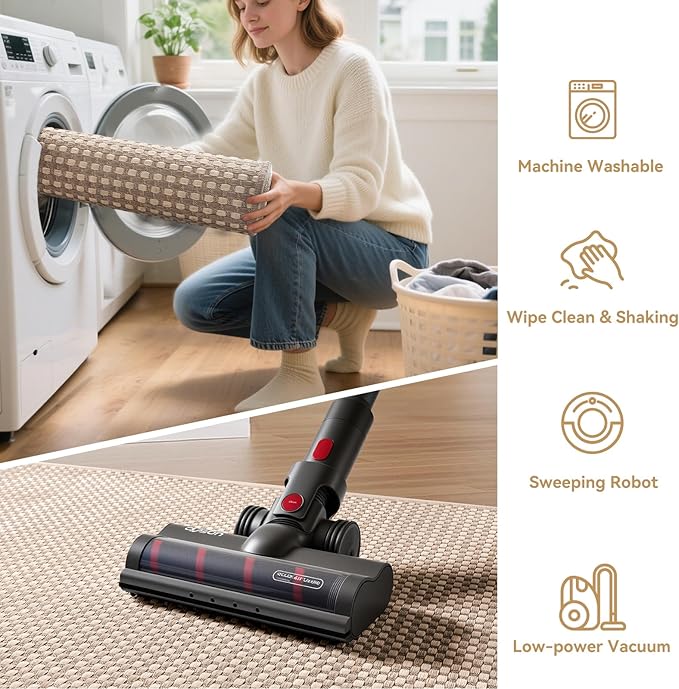 YDKGL 2x4 ft Entryway Rug Indoor Door Mat Non Slip Boho Woven Washable Area Rugs Kitchen Runner Rug Mat, Front Entry Rugs Entrance Doormat for Hallway Porch Bathroom Laundry Room, Brown 24"x48"