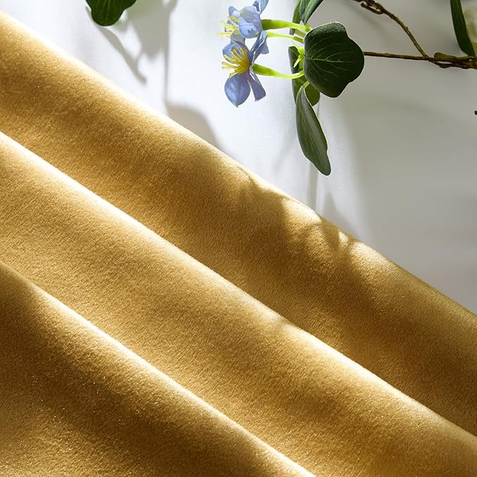 GIGIZAZA Golden Lumber Pillow Covers 12x20，Throw Velvet Decorative Cushion Pillow Covers for Couch Sofa Pack of 2