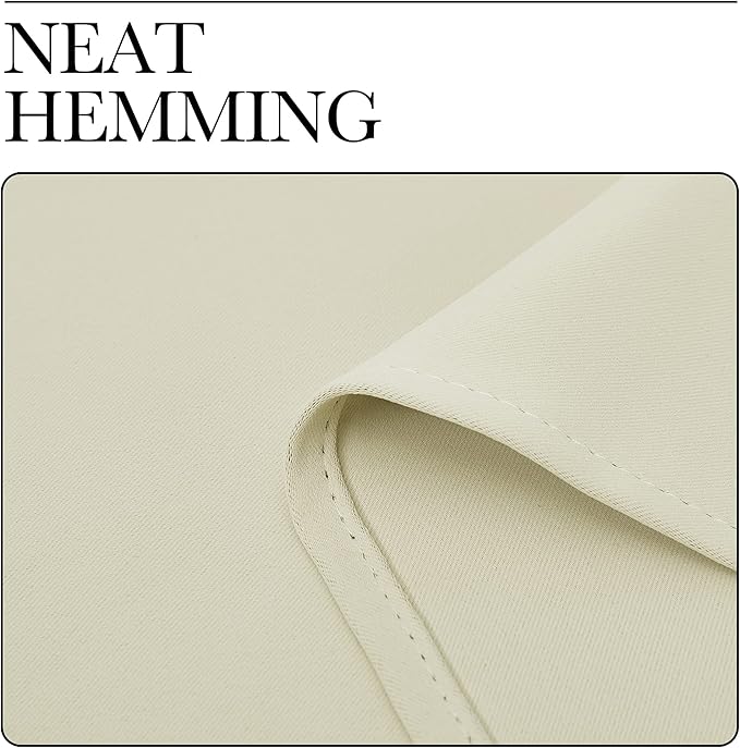 NICETOWN Blackout Curtains for Living Curtains, Beige, 2 Panels, 29 by 30, Room Darkening Window Curtain Panels, Easy-Care Solid Thermal Insulated Draperies/Drapes for Daughter Room