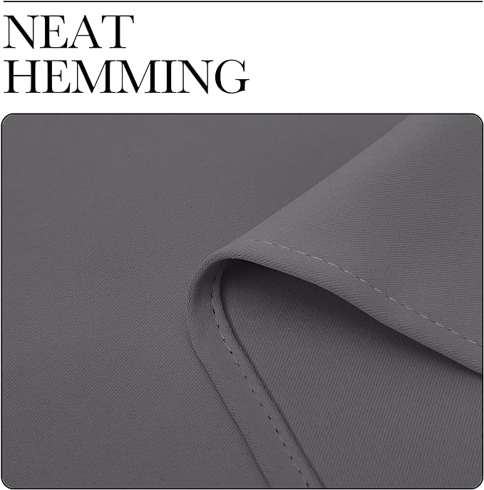 NICETOWN Bedroom Blackout Curtains Panels, 1 Pair, 55 inches by 94 Inch, Grey, Triple Weave Energy Saving Thermal Insulated Solid Grommet Blackout Draperies for Patio