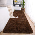 Chicrug Soft Runner Rug for Bedroom Living Room Plush Fluffy Rug 2x8 Feet, Shag Furry Runner Carpet Non Shedding for Nursery Children Kids Girls Room Home Decorative, Coffee
