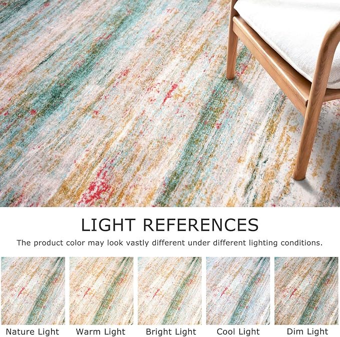 KOZYFLY Modern Abstract Hallway Runner Rug, 2x8 Washable Rug Runner Non-Slip Soft Kitchen Runner Rugs, Print Green Carpet Runner for Entryway Bathroom Laundry Room Foyer