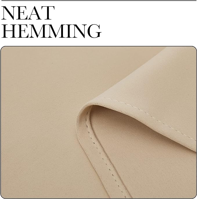 NICETOWN Room Darkening Curtain Panels for Cafe, Thermal Insulated Grommet Room Darkening Draperies/Drapes for Window (Biscotti Beige, 2 Panels, W42 x L40 -inch)
