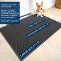 OLANLY Front Door Mat Indoor Outdoor Entrance, Waterproof Heavy Duty Doormat, Fade Resistant, Low Profile, Easy Clean Patio Porch Welcome Floor Mats for Entry, 47x30, Charcoal Grey