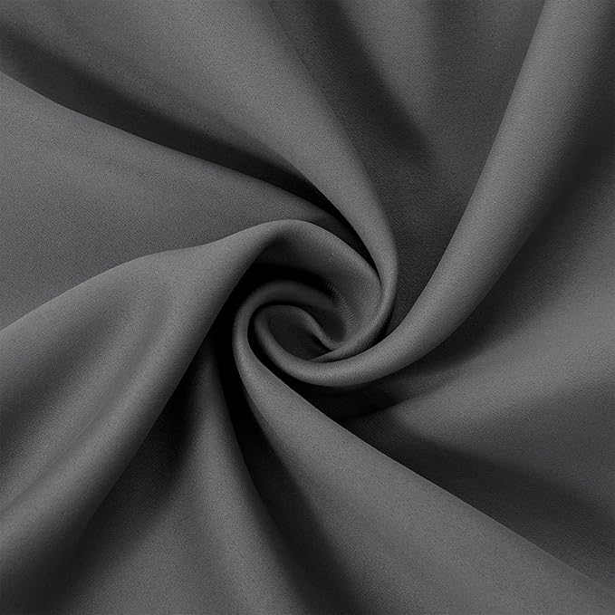 LEMOMO Grey Thermal Blackout Curtains/38 x 54 Inch/Set of 2 Panels Room Darkening Curtains for Bedroom