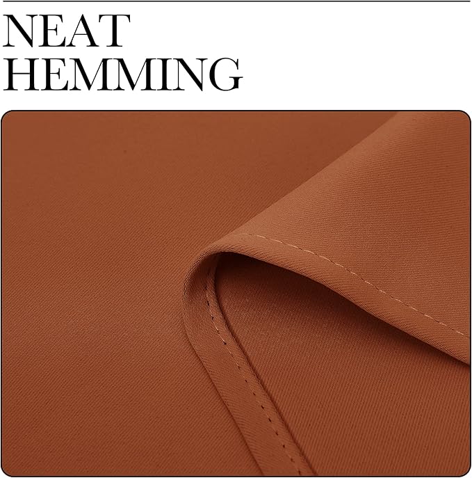 NICETOWN Burnt Orange Blackout Curtains for Sliding Door, 55 by 108, 2 Pieces, Blocking Out Sunlight Window Treatment Modern Design Grommet Curtain Panels for Dining Room