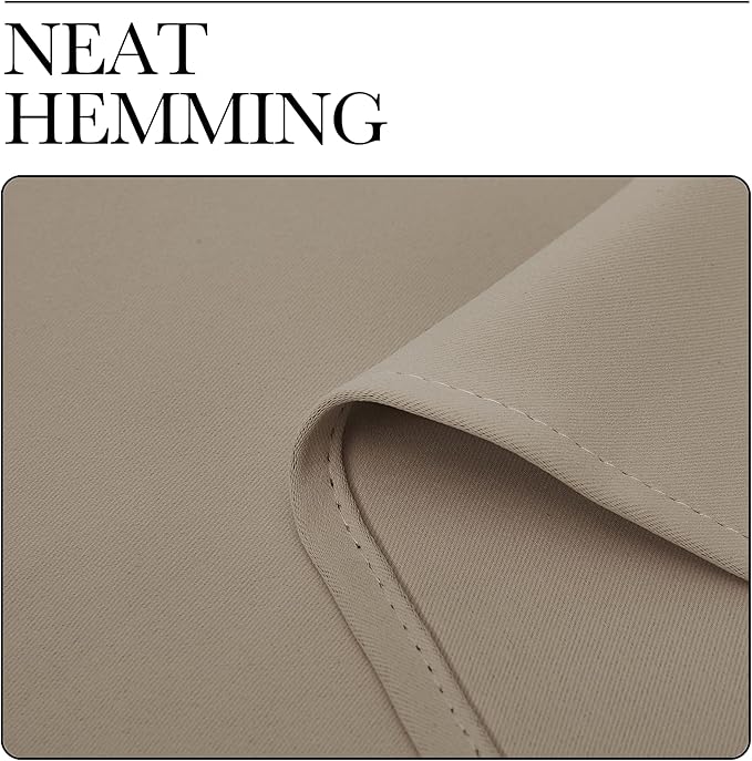 NICETOWN Blackout Curtains for Bedroom, Taupe, 42 W by 80 L, Set of 2, Thermal Insulated Curtains & Drapes with Grommet Top for Living Room, Privacy Window Treatment Draperies