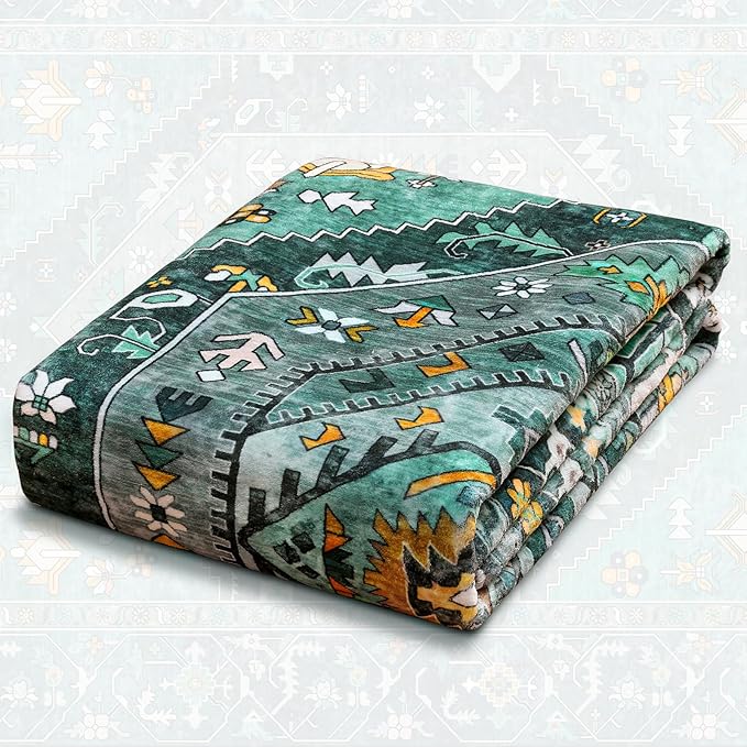 SERISSA Boho Rugs for Entryway, 2x3 Teal Entryway Rug Non-Slip Washable Small Area Rug, Ultra Soft Oriental Vintage Low-Pile Indoor Door Mat Floor Carpet for Entrance Bedroom Kitchen Bathroom
