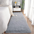 Chicrug Soft Runner Rugs for Bedroom Living Room Plush Fluffy Rug 2x7 Feet, Shag Furry Area Rug Carpet Non Shedding for Nursery Children Kids Girls Room Home Decorative, Grey
