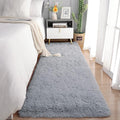 Chicrug Soft 2x10 Runner Rug for Bedroom Living Room Plush Fluffy Rug, Shag Furry Hallway Runner Carpet Rug Non Shedding for Nursery Children Kids Girls Room Home Decorative, Grey