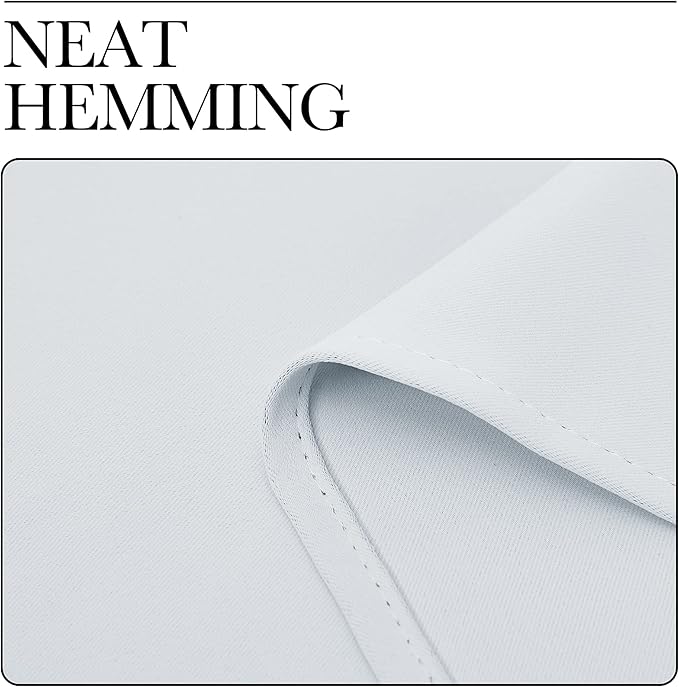 NICETOWN Blackout Curtains Panels for Living Room, 2 Panels, 66 x 70 Inch, Greyish White, 3 Pass Microfiber Noise Reducing Thermal Insulated Solid Ring Top Blackout Window Drapes