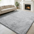 8x10 Fluffy Area Rugs for Living Room,Shag Area Rug for Bedroom,Grey Soft Fuzzy Rug Non-Shedding Indoor Plush Carpet for Kids Bedroom Nursery Home Decor
