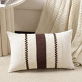 Fancy Homi Set of 1 Boho Brown Long Lumbar Decorative Throw Pillow Cover 12x24 Inch for Couch Bed Sofa Chair, Modern Organic Farmhouse Home Decor, Soft Cotton Cute Accent Rectangle Cushion Case