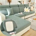 Couch Cushion Covers for Sofa Couch Covers Wear-Resistant Universal Sofa Cover Washable Stretch for Sectional Slipcovers (Texture-Green,Back Cover M)