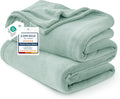 Bedsure GentleSoft Fleece Throw XL Blanket Sage Green - 300GSM Soft Lightweight Plush Cozy Blankets for Bed, Sofa, Couch, Travel, Camping, 50x70 inches