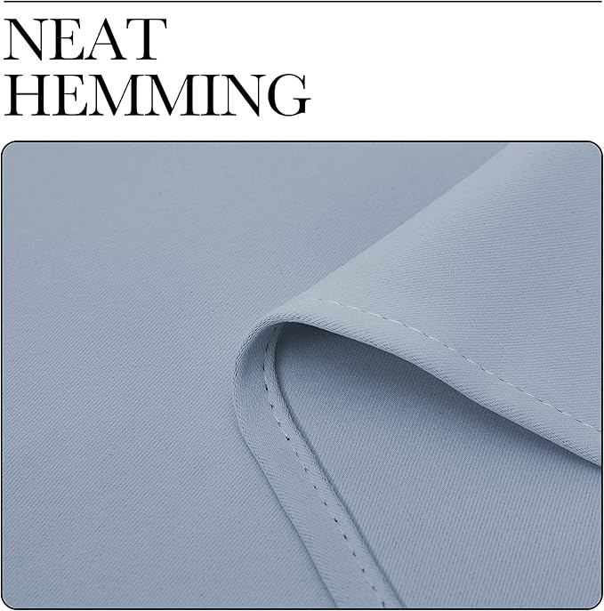 NICETOWN Blackout Curtains & Drapes for Bedroom, Vintage Blue, W34 x L48, Set of 2, Triple Weave Grommet Top Thermal Insulated Light Blocking Panels for Bathroom/Living Room