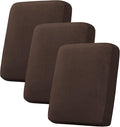 H.VERSAILTEX Velvet Stretch Couch Cushion Cover Plush Cushion Slipcover for Chair Loveseat Sofa Cushion Furniture Protector Seat Cushion Sofa Cover (3 Piece Sofa Cushion Covers, Brown Striped)