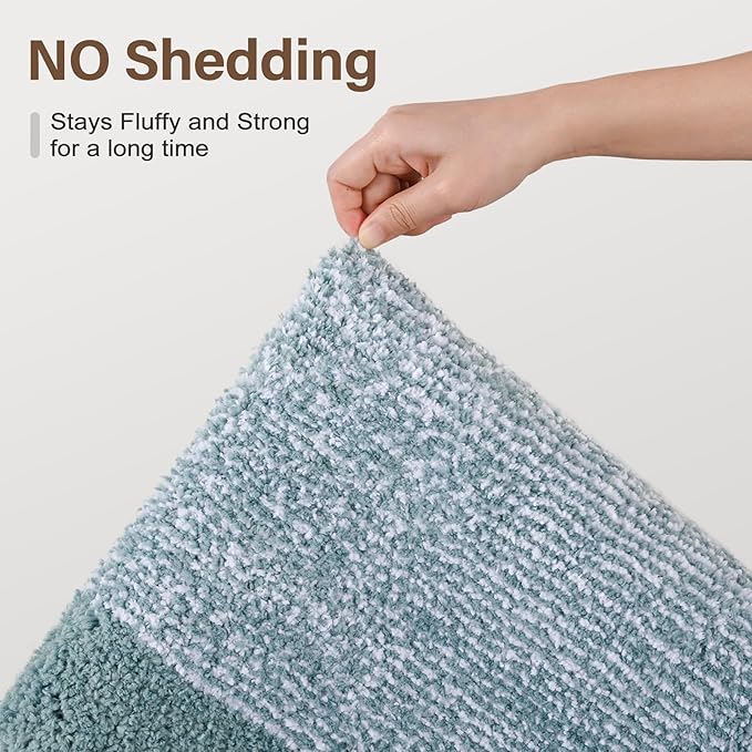 36x24 Large Bathroom Rugs Washable Non Slip, Dusty Blue Bath Mat for Bathroom Floor Tub, Soft Absorbent Quick Dry Mats for Shower, Bathtub,Home Decor