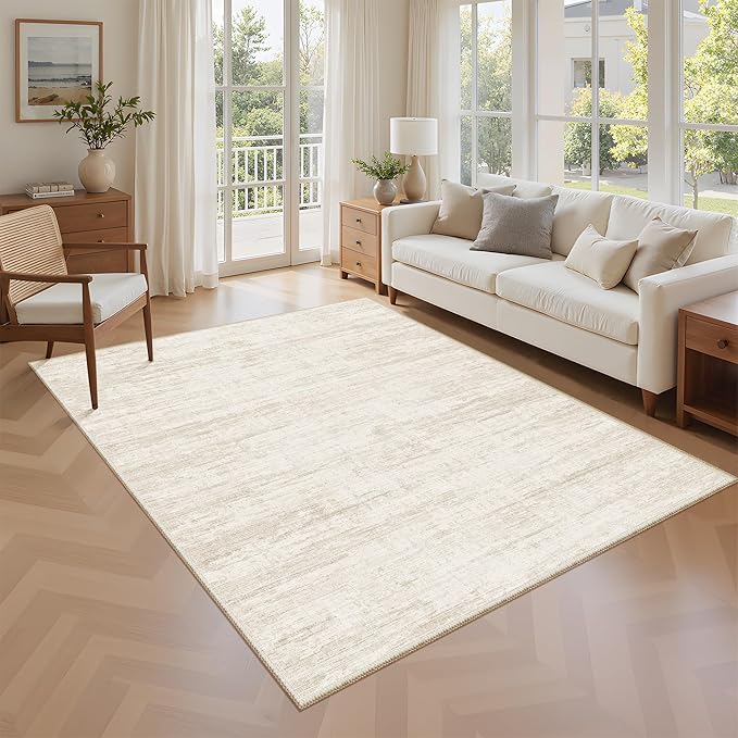 Washbale Rugs 3x5 Ultra Soft Area Rug, Non Slip Indoor Entryway Rugs, Stain Resistant Area Rugs for Living Room Dining Bedroom，Modern Abstract Home Decor Small Rug