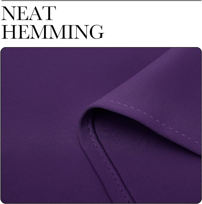 NICETOWN Kitchen Curtains, Short Blackout Curtains & Drapes, Home Decoration Window Treatment Cafe Curtain Panels with Rod Pocket (Royal Purple, 42-inch Wide x 54-inch Long, 2 Panels)