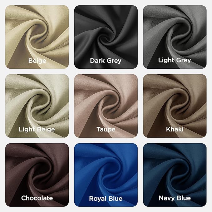 Joydeco Blackout Curtains 95 Inch Length 2 Panels Set, Thermal Insulated Long Curtains& Drapes 2 Burg, Room Darkening Grommet Drapes for Living Room Bedroom Window (W52 x L95 Inch, Chocolate)
