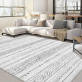Nakagishi 10x12 Area Rug Living Room: Washable Boho Large Neutral Modern Soft Stain Resistant Farmhouse Indoor Floor Rug Non Slip Accent Carpet for Bedroom Nursery Kids Playroom Office- Gray