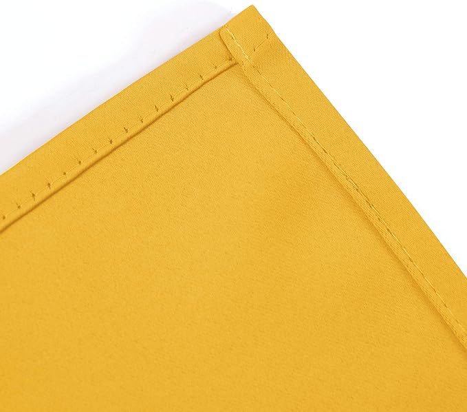 LEMOMO Yellow Blackout Curtains 34 x 54 Inch Length/Set of 2 Curtain Panels/Thermal Insulated Room Darkening Blackout Curtains for Bedroom