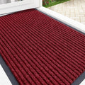 OLANLY Front Door Mat Indoor Outdoor Entrance, Waterproof Heavy Duty Doormat, Fade Resistant, Low Profile, Easy Clean Patio Porch Welcome Floor Mats for Entry, 35x23, Wine Red