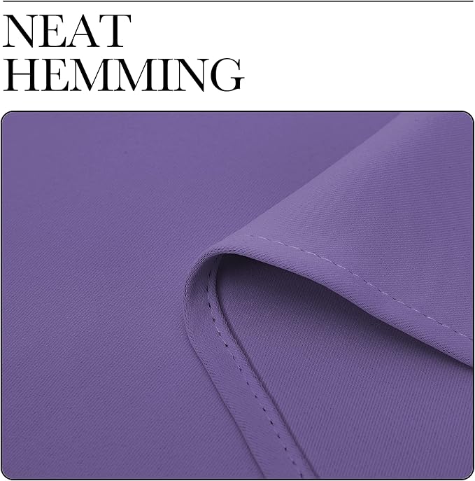 NICETOWN Blackout Window Curtains 80 inch Long, 2 Panels, 34 inch, Lilac Purple, Grommet Top Room Darkening Thermal Insulated Solid Vertical Drapes for Bedroom/Kid Room