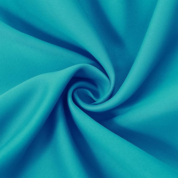 LEMOMO Turquoise Thermal Blackout Curtains/52 x 72 Inch/Set of 2 Panels Room Darkening Curtains for Bedroom