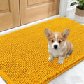 OLANLY Dog Door Mat for Muddy Paws 24x16, Absorbs Moisture and Dirt, Absorbent Non-Slip Washable Doormat, Quick Dry Chenille Mud Mat, Entry Indoor Entryway Carpet for Inside Floor, Golden Yellow