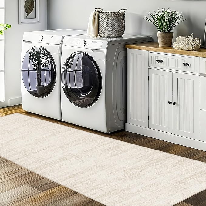 Washable Runner Rugs 3x10 Abstract Kitchen Runner Rug Non Slip Backing, Ultra-Thin Carpet Runners for Hallway 10 ft,Long Rug Runner for Entryway Living Room Bedroom Laundry Room