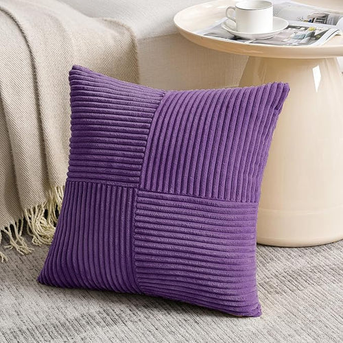 2 Packs Purple Samll Decorative Throw Pillow Covers 12x12 Inch