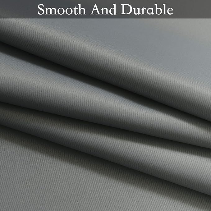 SimpleHome Ombre Room Darkening Curtains for Bedroom, Gradient Grey to Grey White Light Blocking Thermal Insulated Grommet Window Curtain/Drapes for Living Room,2 Panels, 70x84 inches Length