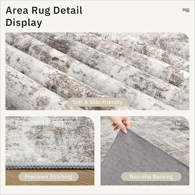 Runner Rug 2x12 Washable Non-Slip Hallway Runner Rugs for Kitchen Bathroom Laundry Room Pink/Grey Vintage Floor Carpet Runners for Hallways Entryway