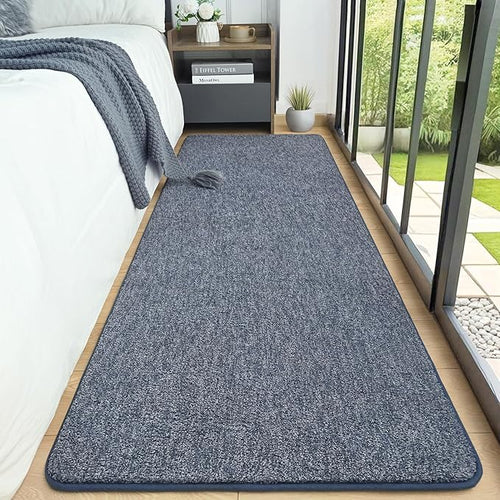 AROGAN Washable 2x8 Runner Rug for Hallway, Long Runner Rugs wtih Soft Memory Foam for Bedroom, Non Slip Backing Carpet Runners for Hallways, Kitchen, Bathroom, Entryway Home Decor, Navy Blue