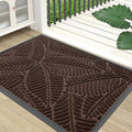 Colorxy Waterproof Doormat, Sturdy Natural Rubber Front Door Mats, Non Slip Low Profile Indoor Outdoor Entrance Mat, Stain Resistant Easy Clean Floor Mat for Patio or Entryway, 36''x24'', Dark Brown