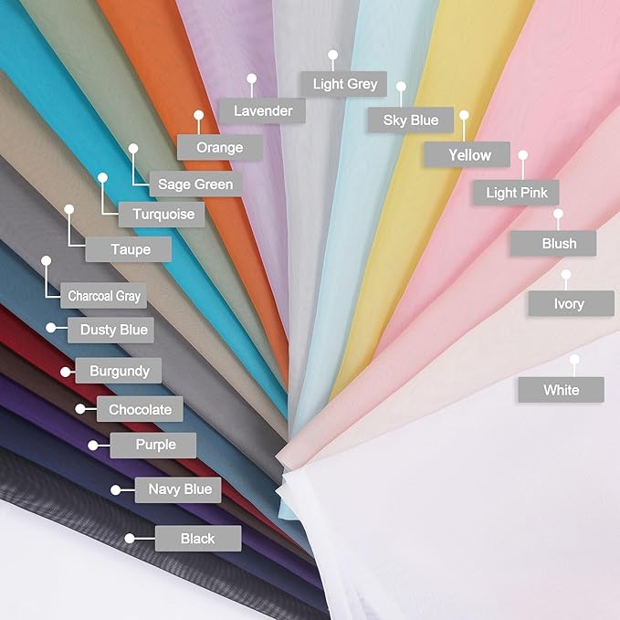Chyhomenyc Sheer Curtains 108 Inch Length 2 Panels Set, Extra Long Light Filtering Solid Voile Window Drapes for Living Room Bedroom, 42Wx108L, 9FT Length, Set of 2, Hot Pink
