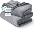 Bedsure Fleece Blanket Twin Blanket Grey - 300GSM Soft Lightweight Plush Cozy Twin XL Blankets for Bed, Sofa, Couch, Travel, Camping, 66 inch X 90 inch