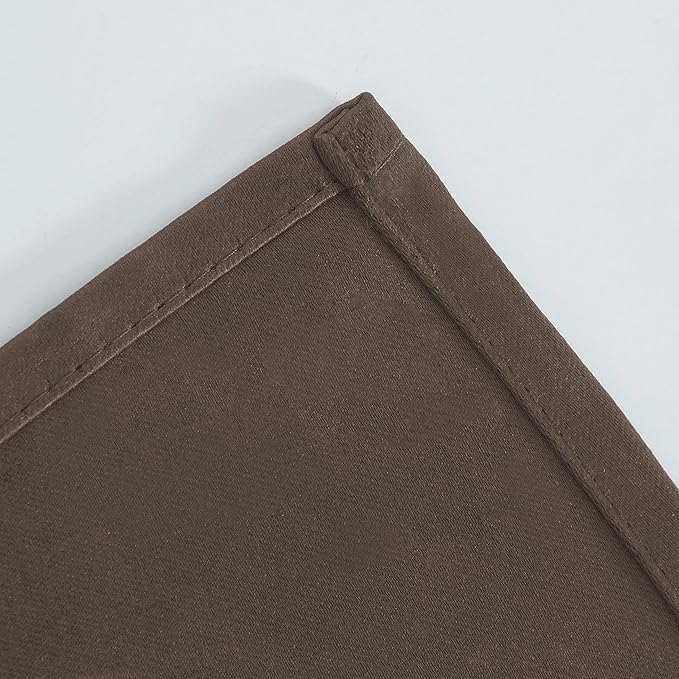 LEMOMO Chocolate Brown Thermal Blackout Curtains/42 x 95 Inch/Set of 2 Panels Room Darkening Curtains for Bedroom