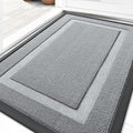 OLANLY Front Door Mat Indoor Outdoor Entrance, Waterproof All-Season, All-Weather Doormat, Sturdy Natural Rubber, Low Profile, Easy Clean Patio Porch Entryway Mat, 33x21, Ash Gray