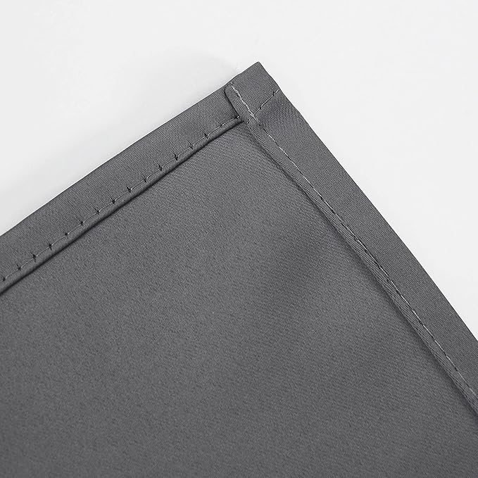 LEMOMO Frost Grey Thermal Blackout Curtains/42 x 95 Inch/Set of 2 Panels Room Darkening Curtains for Bedroom