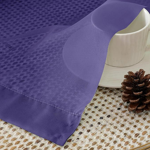 Aiyufeng Purple Sheer Curtains 63 Inch Length 2 Panels Set, Light Filtering Airy Rod Pocket Purple Window Curtain Treatment Drapes for Kitchen Bedroom Living, Each 40Wx63L Inches
